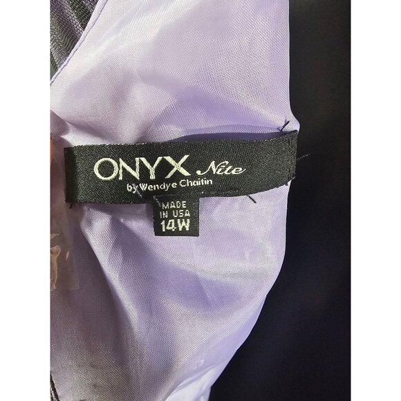 Purple/Black Sparkle Party Dress - Onyx Nites - Picture 7 of 8